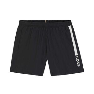 Boss Mens Dolphin Stripe Logo Swim Shorts / Black